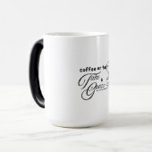 Koffie of thee? magische mok (Voorkant links)