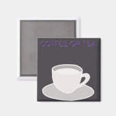 Koffie of thee magneet - keukenmagneet (Voorkant / Achterkant)