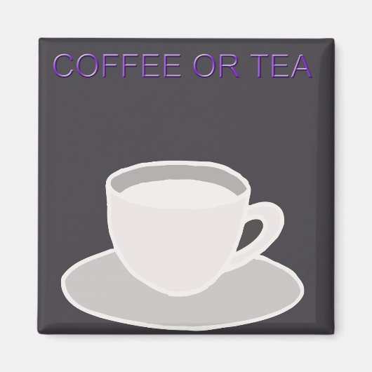 Koffie of thee magneet - keukenmagneet (Voorkant)