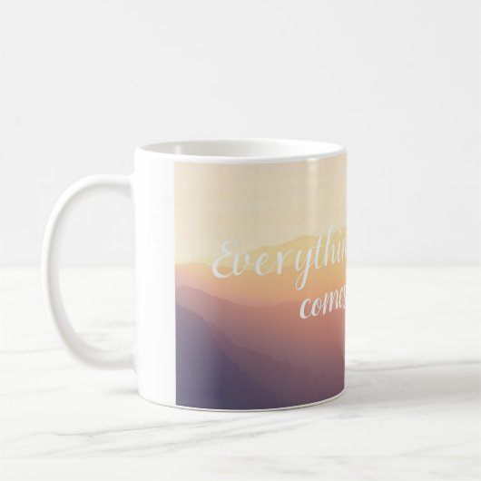 Koffie of thee met gevoel voor betekenis koffiemok (Links)
