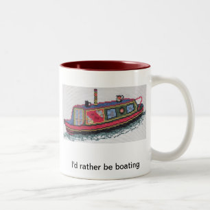 koffie of thee-mok met een uniek kruissteek afbeel tweekleurige koffiemok