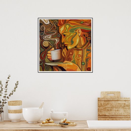 Koffie of thee-Poster Poster (Keuken)