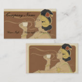 Koffie of thee-Visitekaartjes - Art Nouveau Visitekaartje (Voorkant / Achterkant)