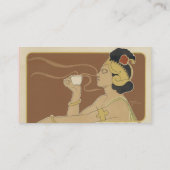 Koffie of thee-Visitekaartjes - Art Nouveau Visitekaartje (Achterkant)