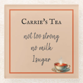 Koffie of Thee voorkeuren kopje thee Aanpassen Glazen Onderzetter