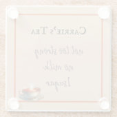 Koffie of Thee voorkeuren kopje thee Aanpassen Glazen Onderzetter (Achterkant)