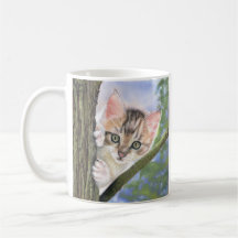 Koffie- of theekopje met kitten