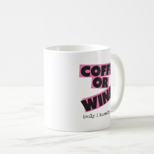 Koffie of wijn? Mok (Voorkant rechts)