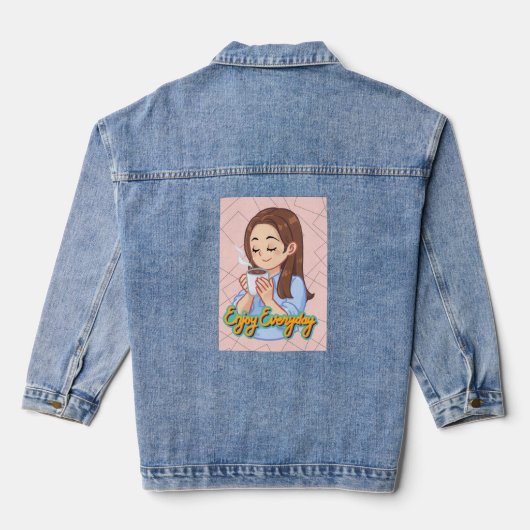 koffie-offerte denim jacket (Achterkant)