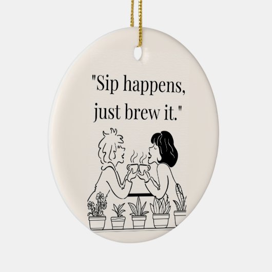 koffie-offerte keramisch ornament (Rechts)