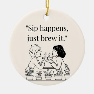 koffie-offerte keramisch ornament