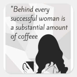 koffie-offerte vierkante sticker