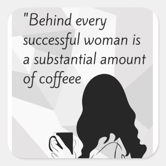 koffie-offerte vierkante sticker (Voorkant)