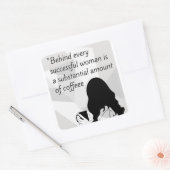 koffie-offerte vierkante sticker (Envelop)