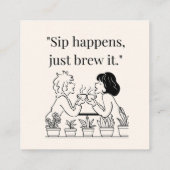 koffie-offerte vierkante visitekaartje (Achterkant)