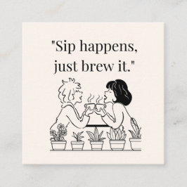 koffie-offerte vierkante visitekaartje