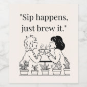 koffie-offerte wijn etiket (Enkel label)