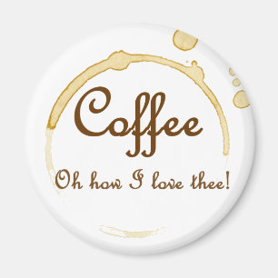 Koffie - Oh hoe ik van ze hou! Magneet