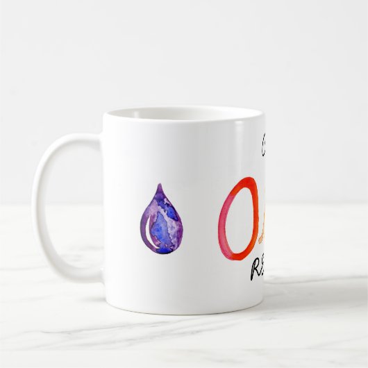 Koffie, OLIE, HERHAAL! Mok (Links)