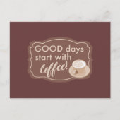 Koffie om je dag te beginnen briefkaart (Voorkant)