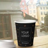 Koffie om Kafe Kafeteria Business Logo te kopen Papieren Bekers