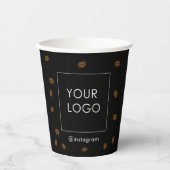 Koffie om Kafe Kafeteria Business Logo te kopen Papieren Bekers (Voorkant)