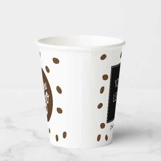 Koffie om Kafe Kafeteria Business Logo te kopen Papieren Bekers (Rechts)