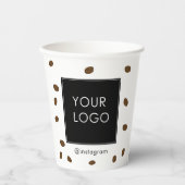 Koffie om Kafe Kafeteria Business Logo te kopen Papieren Bekers (Voorkant)
