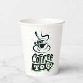 Koffie om papieren bekers te gaan - 8 oz aangepast (Achterkant)