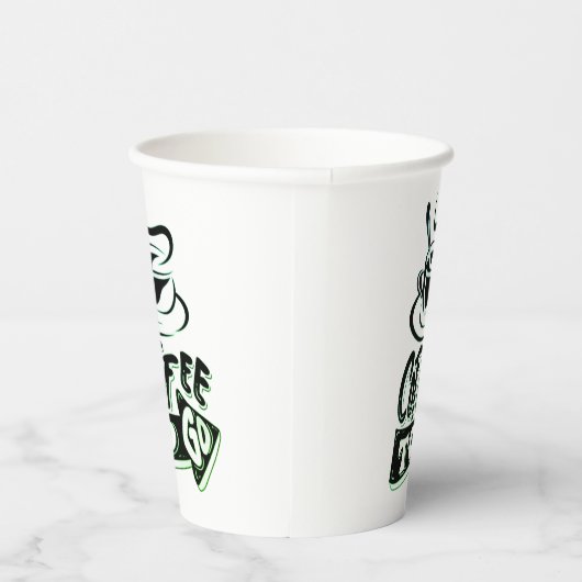 Koffie om papieren bekers te gaan - 8 oz aangepast (Rechts)