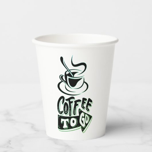 Koffie om papieren bekers te gaan - 8 oz aangepast (Voorkant)