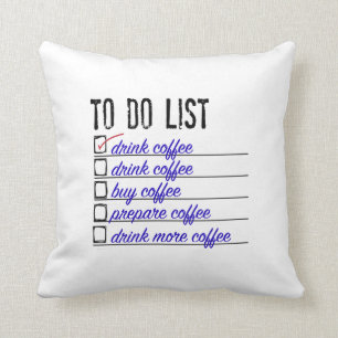 Koffie om polyester Sierkussen 16 x 16 inch op de