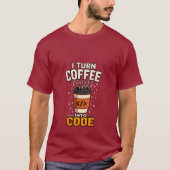 Koffie om te Coden Programmawer T-shirt (Voorkant)