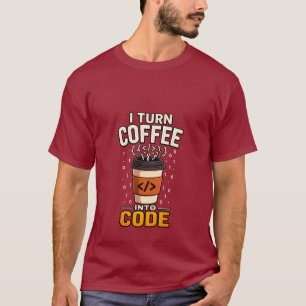 Koffie om te Coden Programmawer T-shirt
