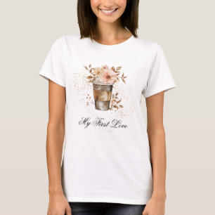 *~* Koffie om te gaan mijn eerste liefde Pastel Pi T-shirt