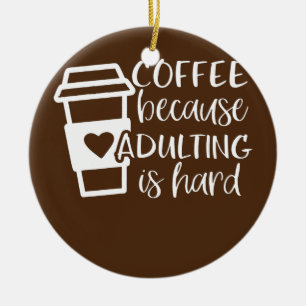 Koffie omdat het toevoegen harde koffieoverlagen i keramisch ornament