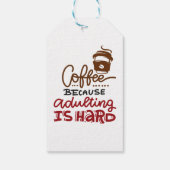 Koffie omdat het toevoegen moeilijk is cadeaulabel (Achterkant)