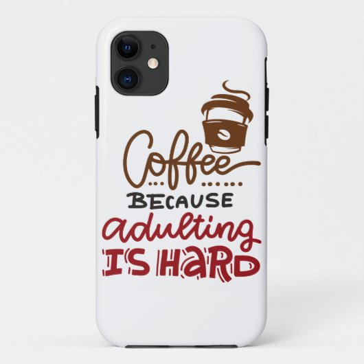 Koffie omdat het toevoegen moeilijk is Case-Mate iPhone case (Achterkant)