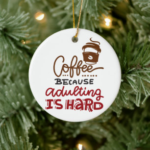 Koffie omdat het toevoegen moeilijk is keramisch ornament