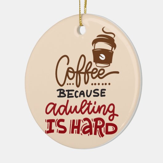 Koffie omdat het toevoegen moeilijk is keramisch ornament (Links)