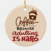 Koffie omdat het toevoegen moeilijk is keramisch ornament (Achterkant)