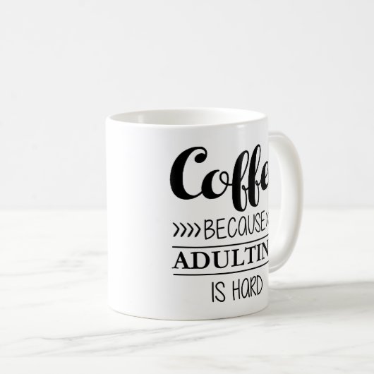 Koffie omdat het toevoegen moeilijk is koffiemok (Voorkant rechts)