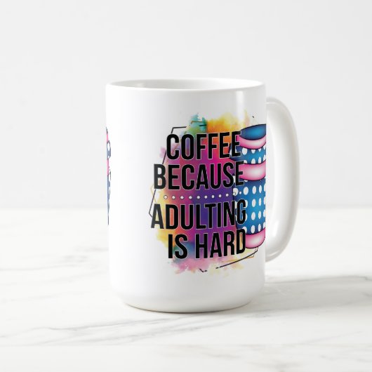 Koffie omdat het toevoegen moeilijk is koffiemok (Voorkant rechts)