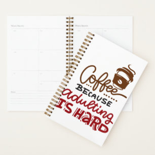 Koffie omdat het toevoegen moeilijk is planner
