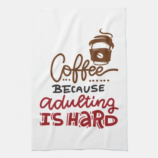 Koffie omdat het toevoegen moeilijk is theedoek (Verticaal)