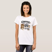 Koffie Omdat Kat Me Wakker Maakte T-shirt (Voorkant volledig)
