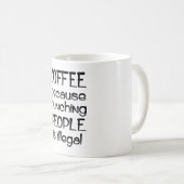 Koffie omdat mensen illegaal worden bestraft koffiemok (Voorkant rechts)