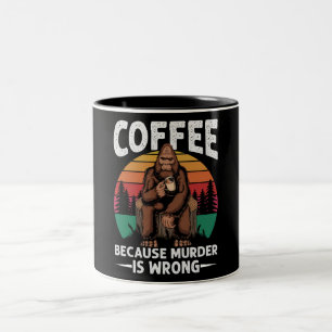 Koffie omdat moord een verkeerde Mok is