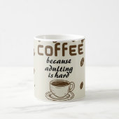 Koffie omdat overlijden moeilijk is koffiemok (Center)