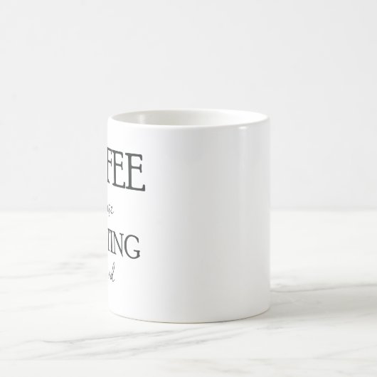 Koffie omdat toevoegen een harde Mok is (Center)